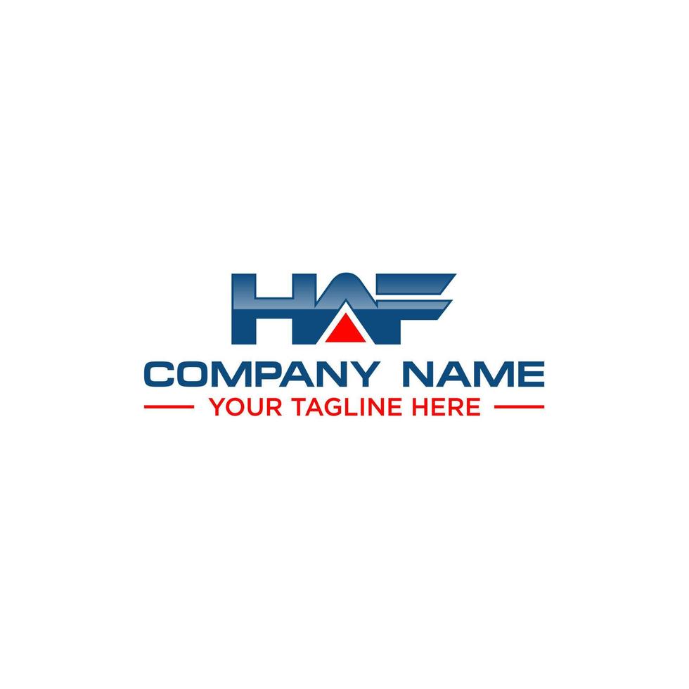 HAF Initial Modern Logo Design vector