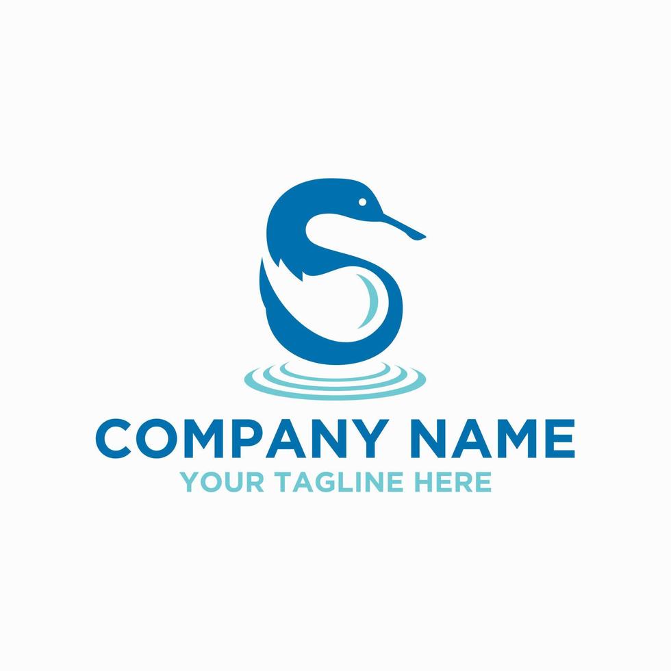 Swan Logo Sign Design vector