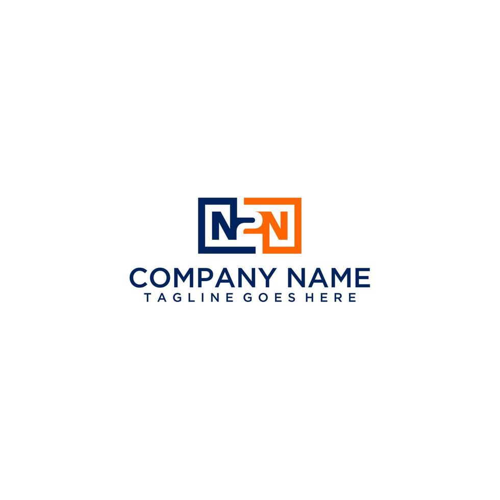 N2N letter initial logo design vector