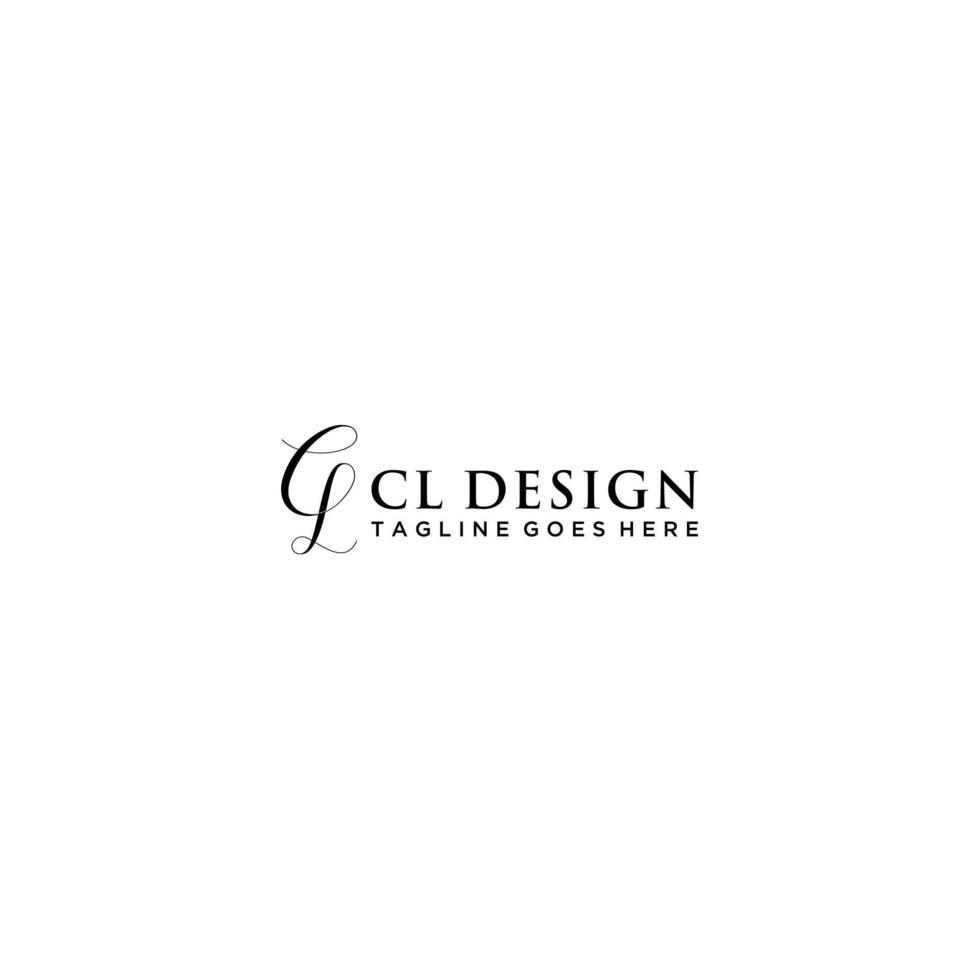 LC, CL logo sign design vector