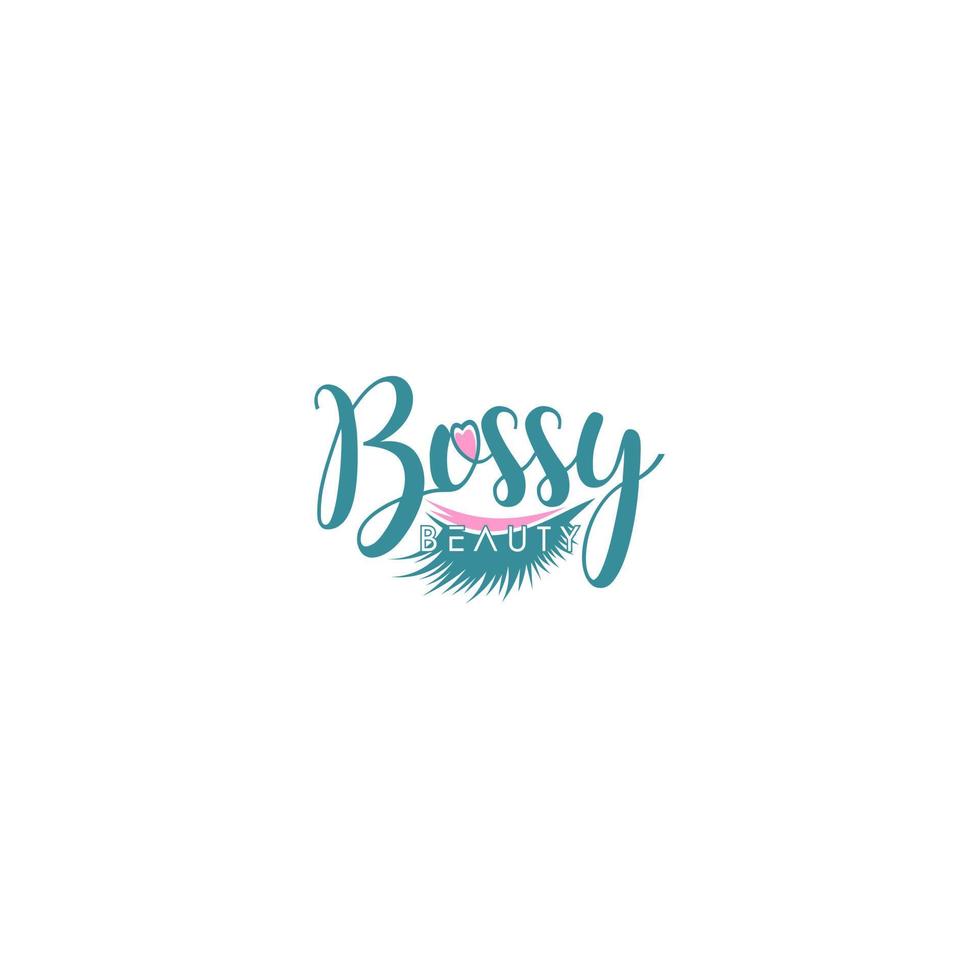 Beauty Eye Bossy Logo Sign Symbol Icon vector