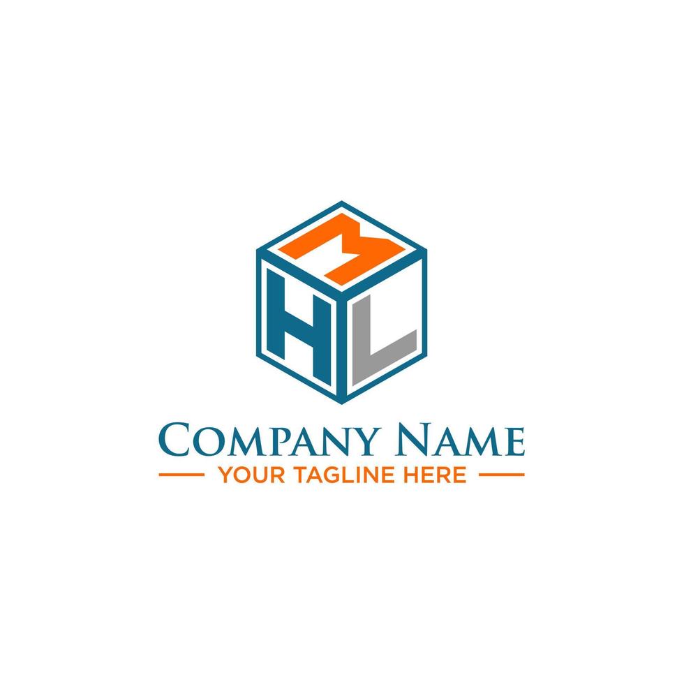 HML, MHL, or HLM Initial Logo Sign Design vector