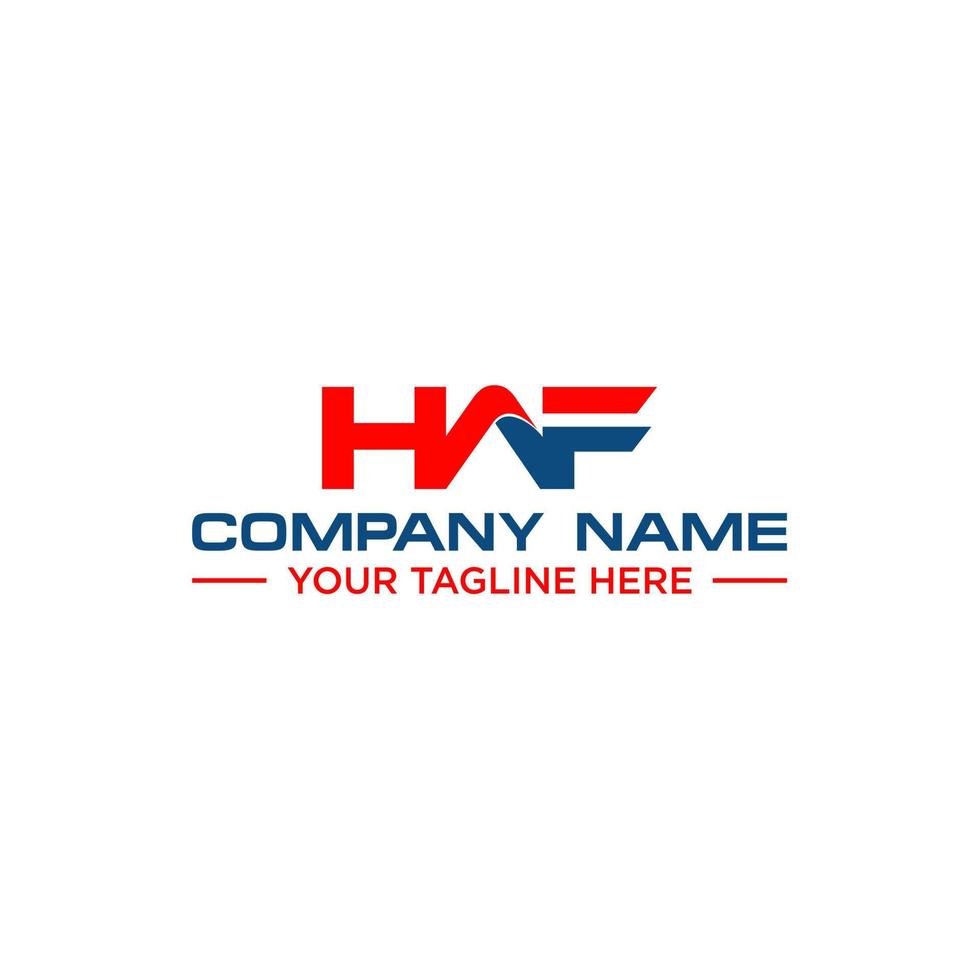 HAF Initial Modern Logo Design vector