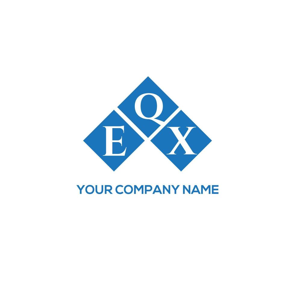 diseño de logotipo de letra eqx sobre fondo blanco. concepto de logotipo de letra inicial creativa eqx. diseño de letras eqx. vector
