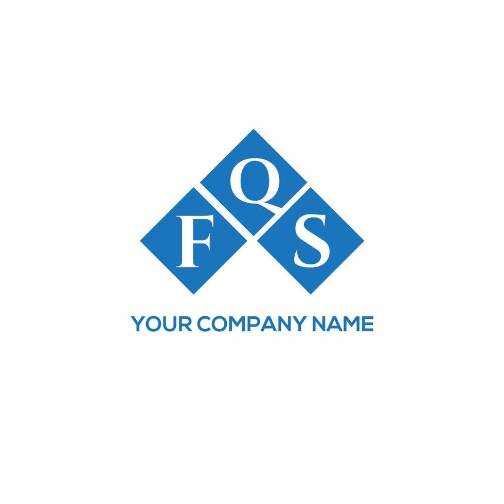 FQS letter logo design on white background. FQS creative initials letter logo concept. FQS letter design. vector
