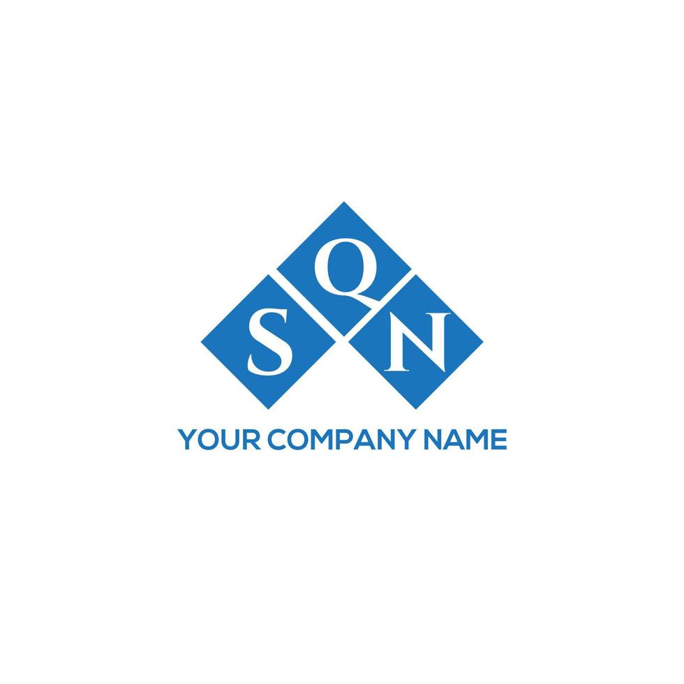 diseño de logotipo de letra sqn sobre fondo blanco. concepto de logotipo de letra de iniciales creativas sqn. diseño de letras cuadradas. vector