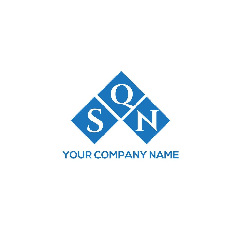 SQN letter logo design on white background. SQN creative initials letter logo concept. SQN letter design. vector