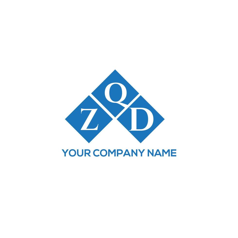 ZQD letter logo design on white background. ZQD creative initials letter logo concept. ZQD letter design. vector