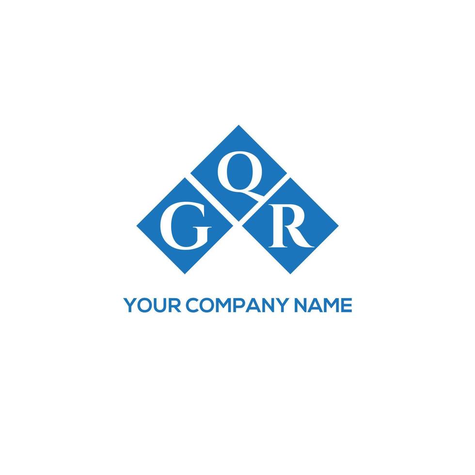 GQR letter logo design on white background. GQR creative initials letter logo concept. GQR letter design. vector