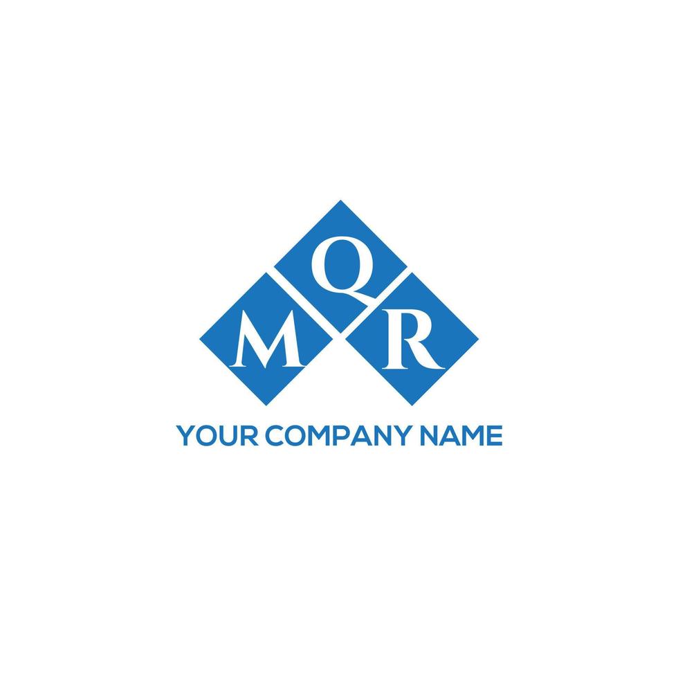 diseño de logotipo de letra mqr sobre fondo blanco. concepto de logotipo de letra de iniciales creativas mqr. diseño de letras mqr. vector