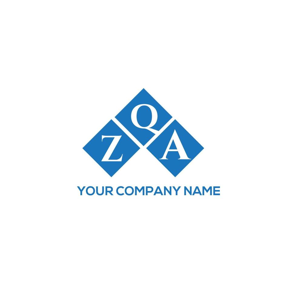 ZQA letter logo design on white background. ZQA creative initials letter logo concept. ZQA letter design. vector