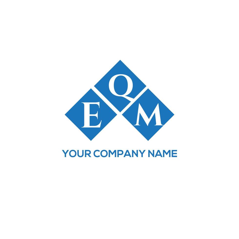 EQM letter logo design on white background. EQM creative initials letter logo concept. EQM letter design. vector