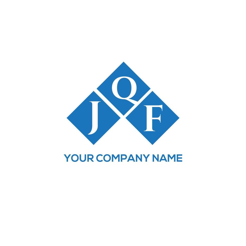 diseño de logotipo de letra jqf sobre fondo blanco. concepto de logotipo de letra de iniciales creativas jqf. diseño de letras jqf. vector