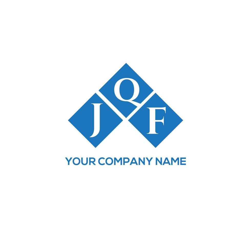 JQF letter logo design on white background. JQF creative initials letter logo concept. JQF letter design. vector