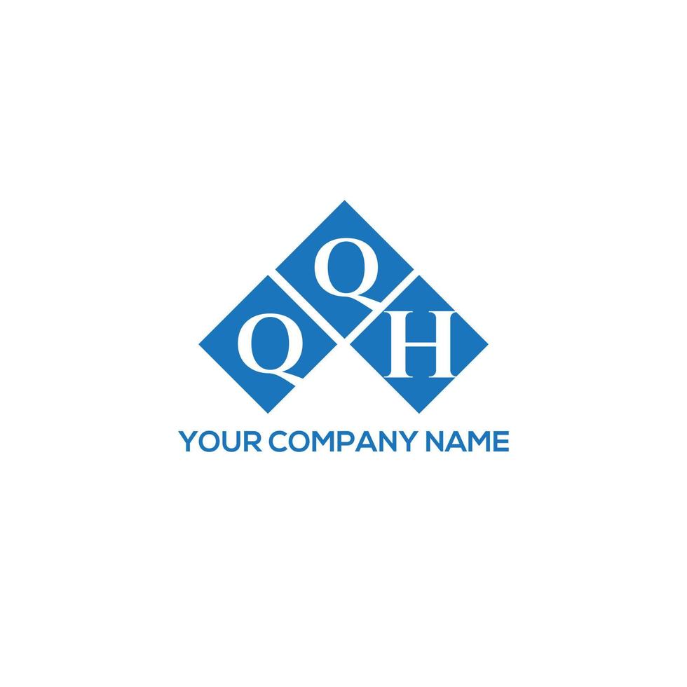 diseño de logotipo de letra qqh sobre fondo blanco. qqh concepto creativo del logotipo de la letra inicial. diseño de letras qqh. vector