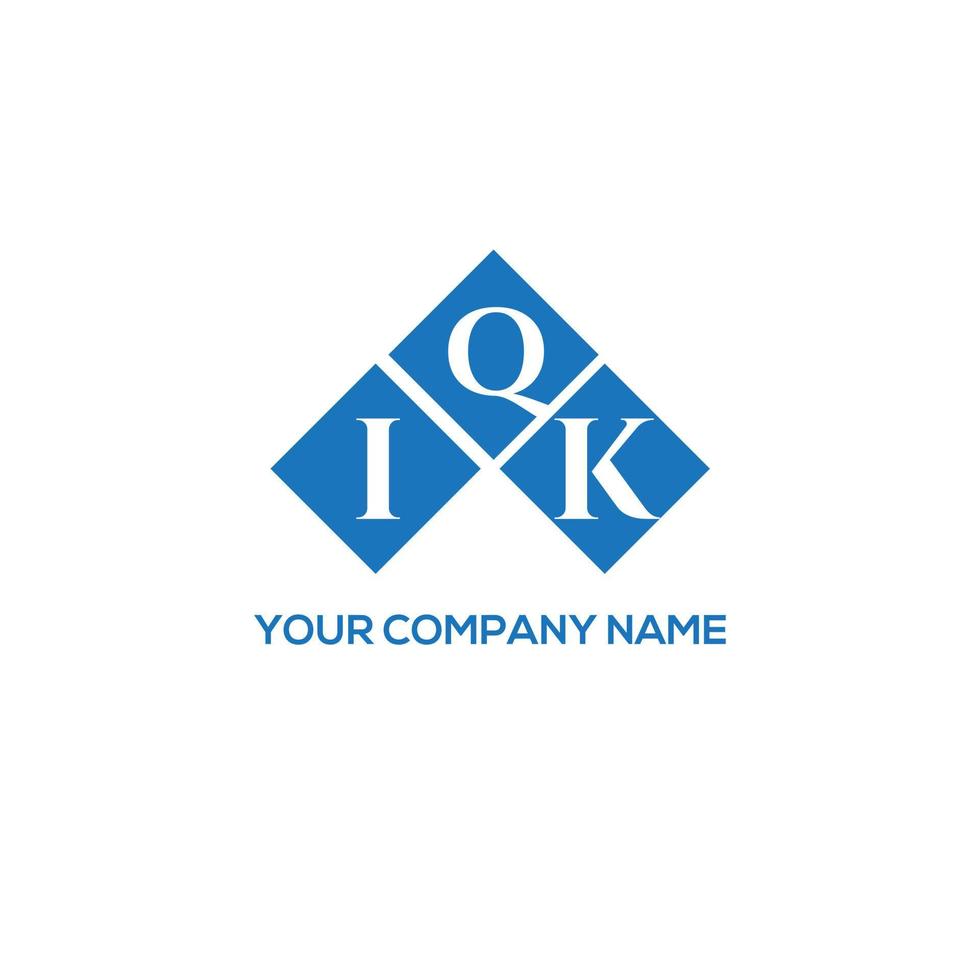 IQK letter logo design on white background. IQK creative initials letter logo concept. IQK letter design. vector