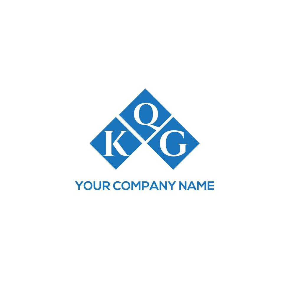 KQG letter logo design on white background. KQG creative initials letter logo concept. KQG letter design. vector