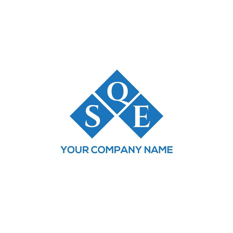 SQE letter logo design on white background. SQE creative initials letter logo concept. SQE letter design. vector
