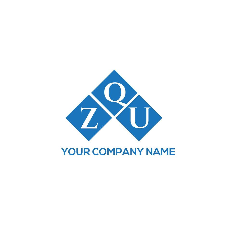 diseño de logotipo de letra zqu sobre fondo blanco. concepto de logotipo de letra inicial creativa zqu. diseño de letras zqu. vector