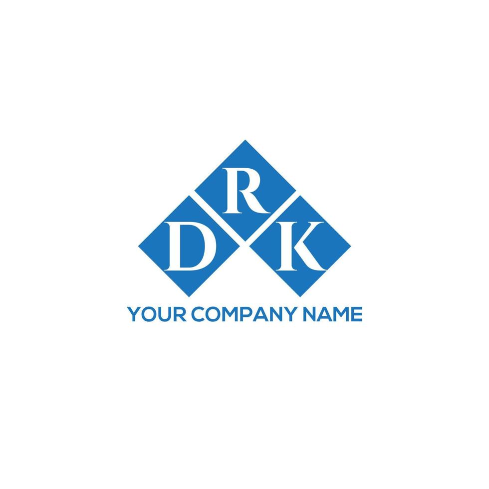 diseño de logotipo de letra drk sobre fondo blanco. concepto de logotipo de letra de iniciales creativas drk. diseño de letras drk. vector