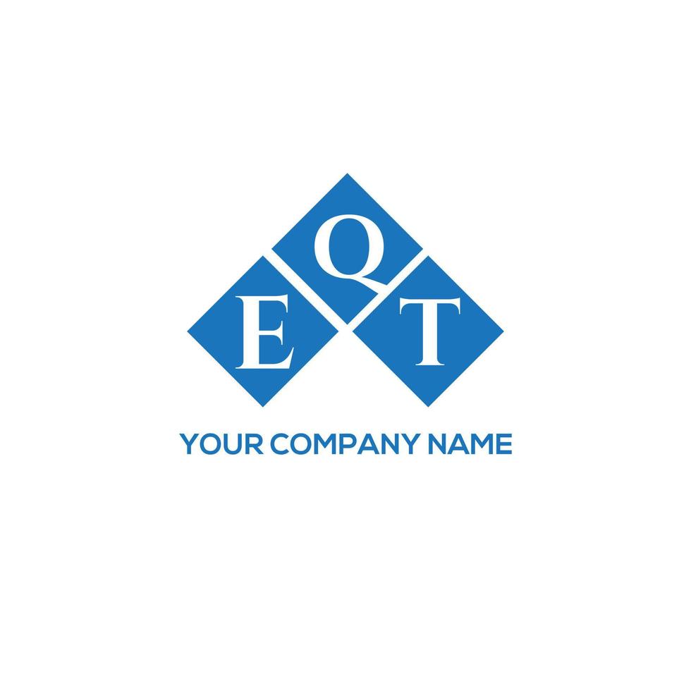 EQT letter logo design on white background. EQT creative initials letter logo concept. EQT letter design. vector