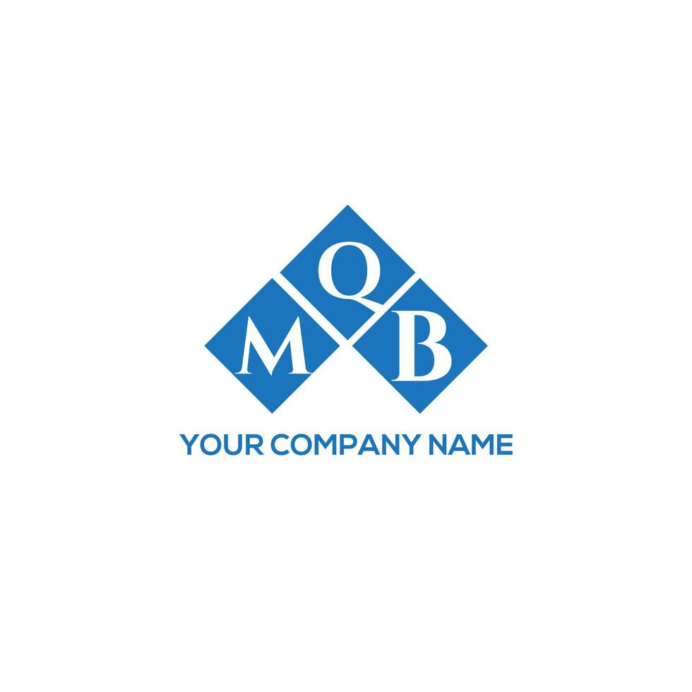 diseño de logotipo de letra mqb sobre fondo blanco. concepto de logotipo de letra de iniciales creativas mqb. diseño de letras mqb. vector