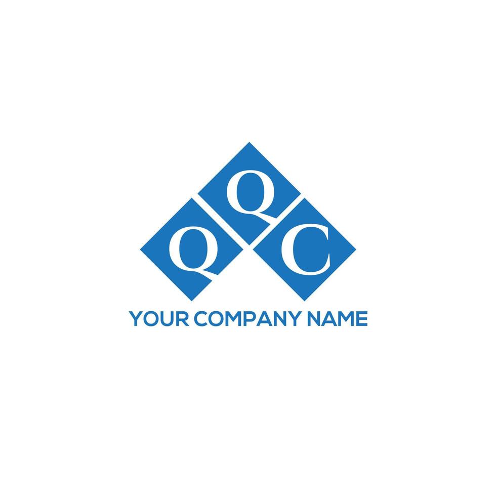 concepto de logotipo de letra de iniciales creativas qqc. Diseño de letras qqc. Diseño de logotipo de letras qqc sobre fondo blanco. concepto de logotipo de letra de iniciales creativas qqc. diseño de letras qqc. vector
