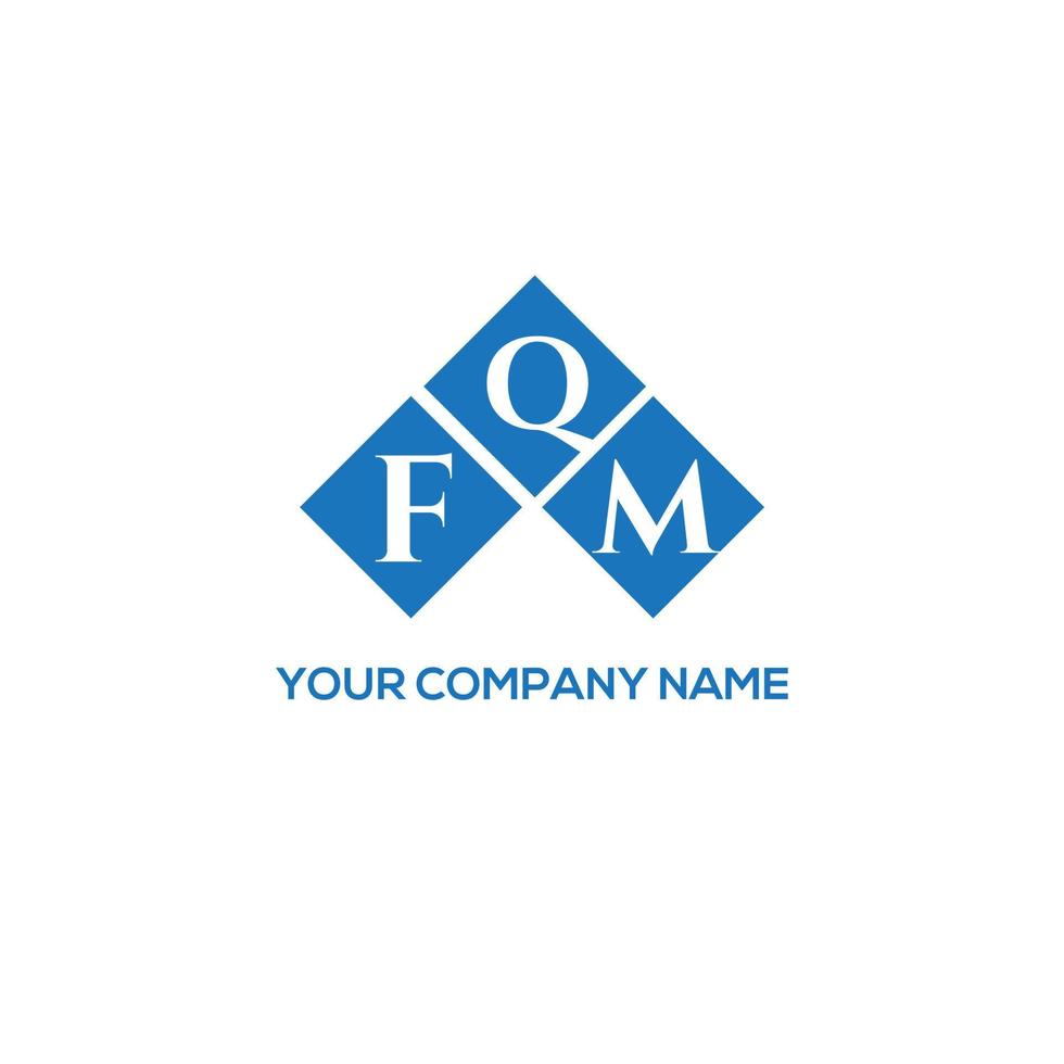 FQM letter logo design on white background. FQM creative initials letter logo concept. FQM letter design. vector