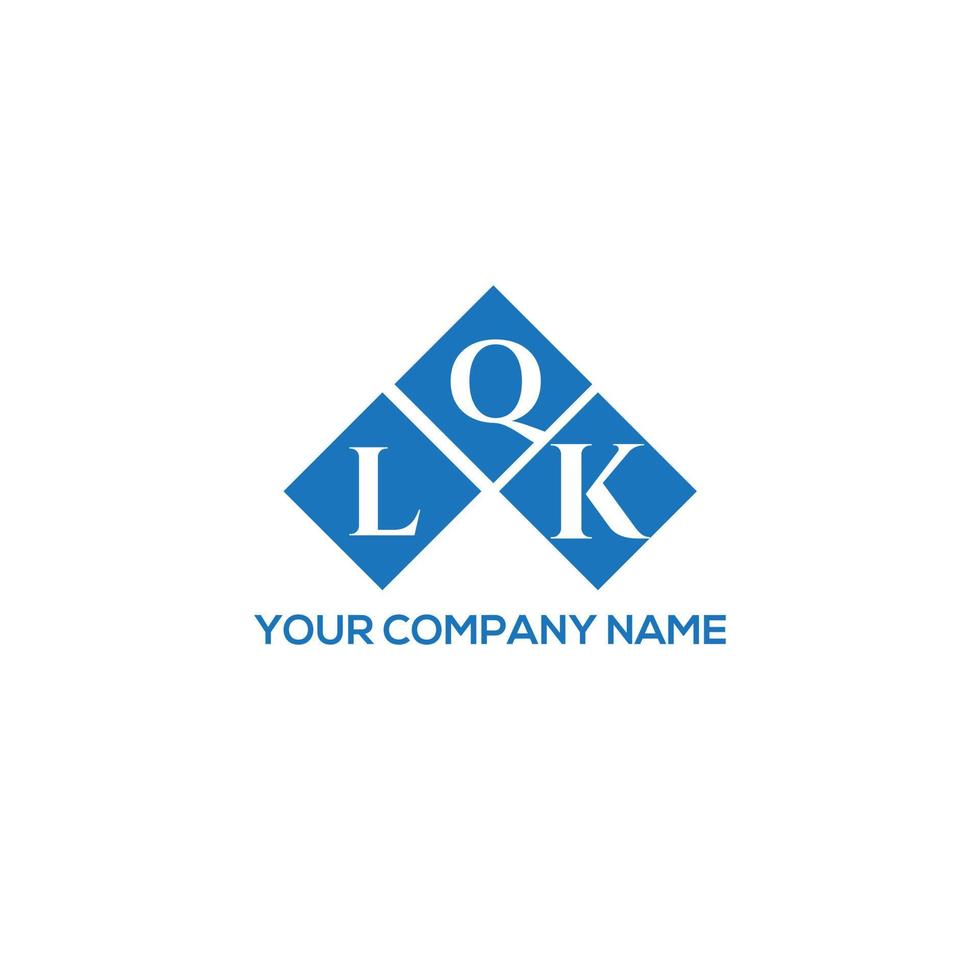 diseño de logotipo de letra lqk sobre fondo blanco. concepto de logotipo de letra inicial creativa lqk. diseño de letras lqk. vector
