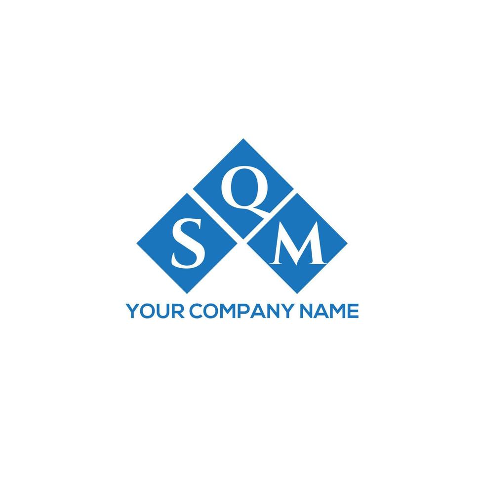 SQM letter logo design on white background. SQM creative initials letter logo concept. SQM letter design. vector