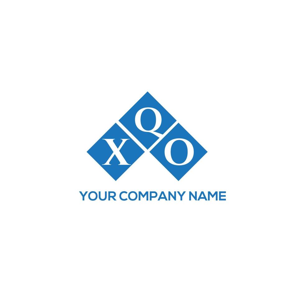 XQO letter logo design on white background. XQO creative initials letter logo concept. XQO letter design. vector