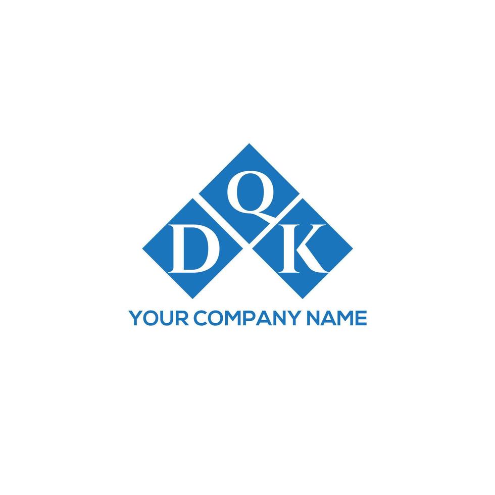 DQK letter logo design on white background. DQK creative initials letter logo concept. DQK letter design. vector