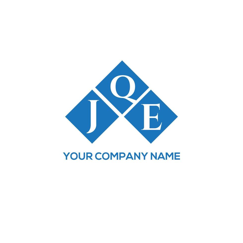 diseño de logotipo de letra jqe sobre fondo blanco. concepto de logotipo de letra de iniciales creativas jqe. diseño de letras jqe. vector