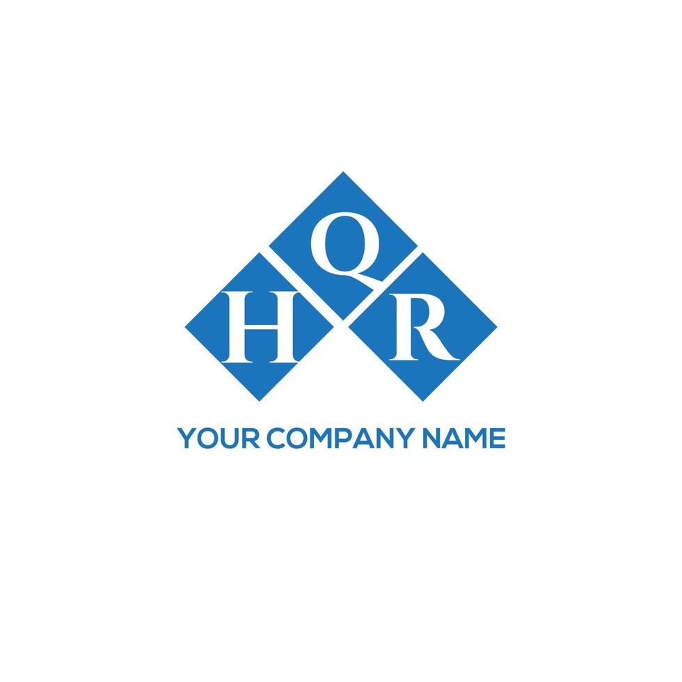 HQR letter logo design on white background. HQR creative initials letter logo concept. HQR letter design. vector