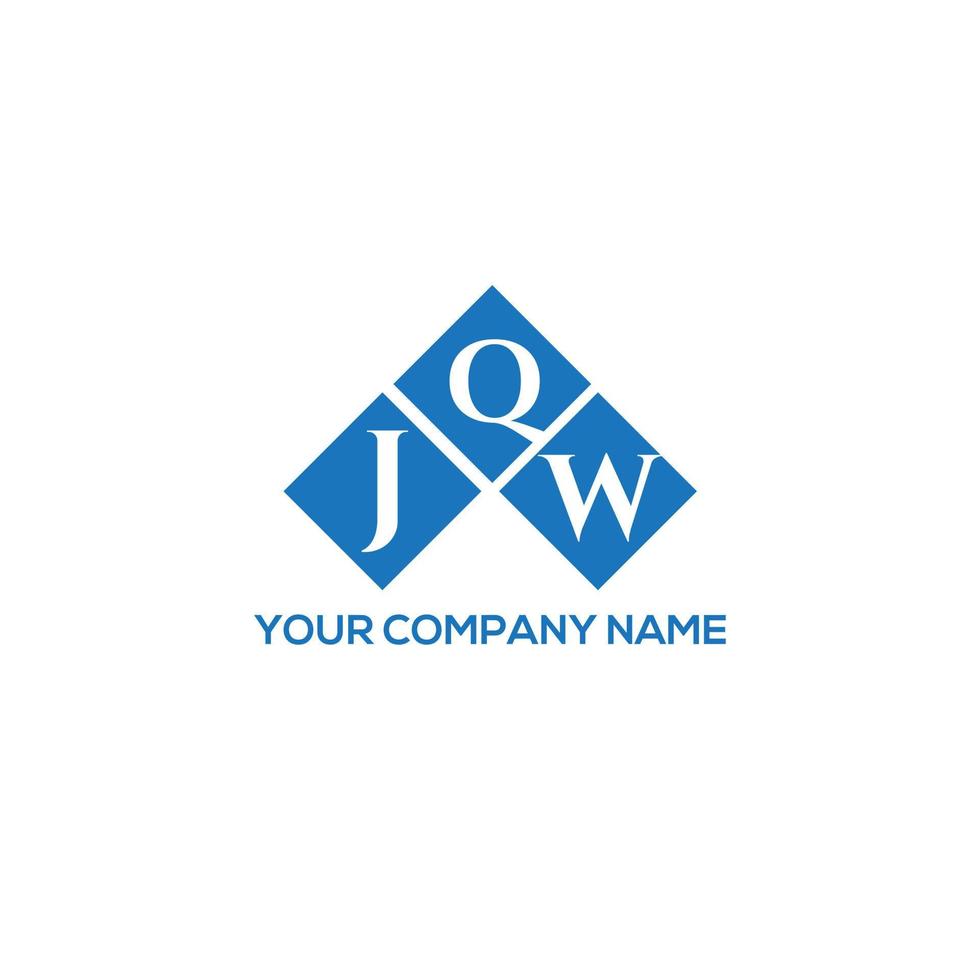 JQW letter logo design on white background. JQW creative initials letter logo concept. JQW letter design. vector