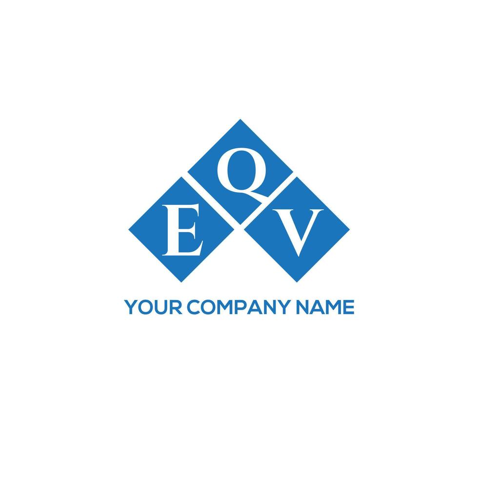 EQV letter logo design on white background. EQV creative initials letter logo concept. EQV letter design. vector