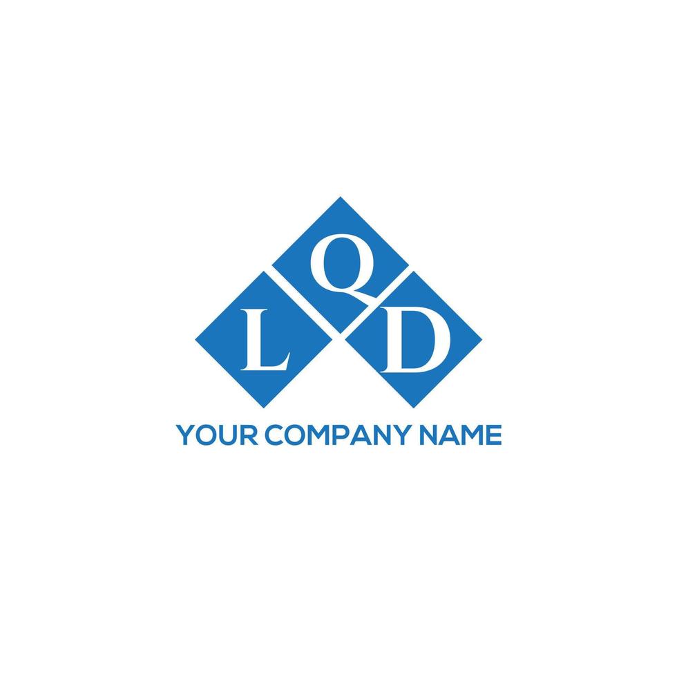 diseño de logotipo de letra lqd sobre fondo blanco. concepto de logotipo de letra de iniciales creativas lqd. diseño de letras lqd. vector