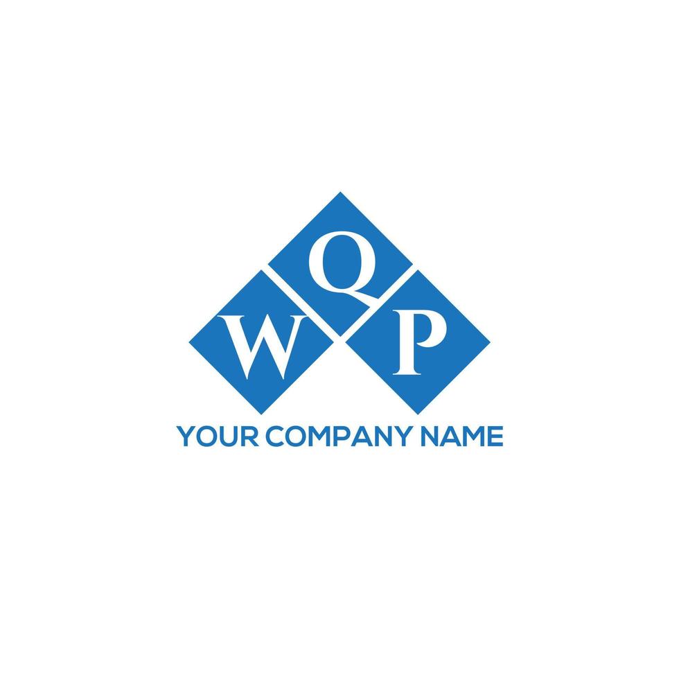 WQP letter logo design on white background. WQP creative initials letter logo concept. WQP letter design. vector
