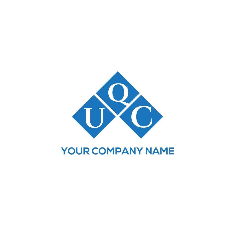 UQC letter logo design on white background. UQC creative initials letter logo concept. UQC letter design. vector
