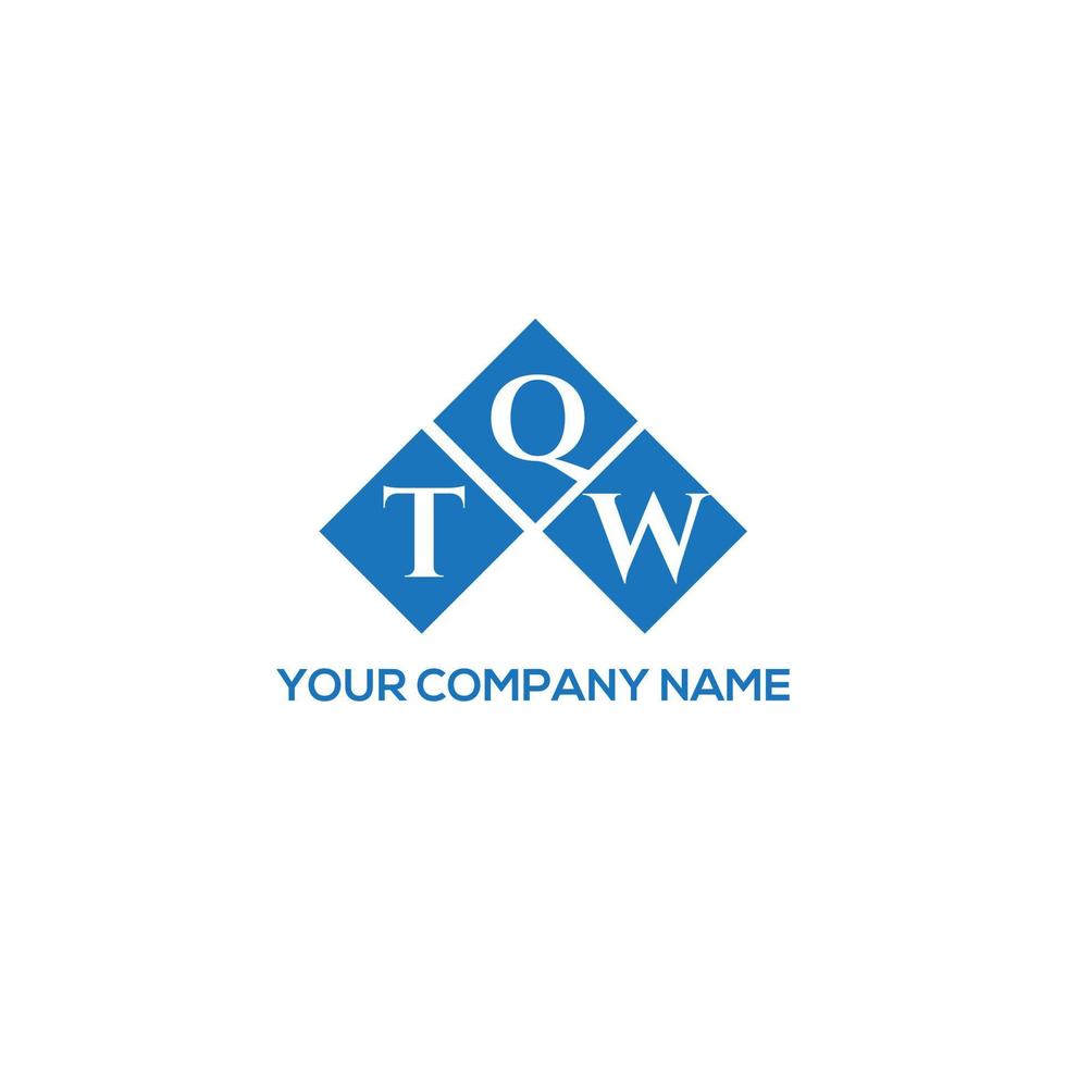 TQW letter logo design on white background. TQW creative initials letter logo concept. TQW letter design. vector