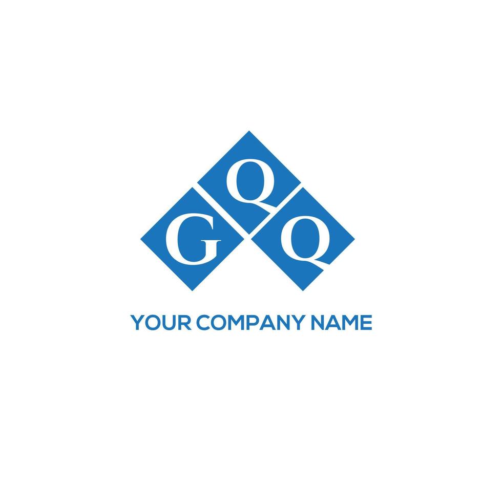 GQQ letter logo design on white background. GQQ creative initials letter logo concept. GQQ letter design. vector