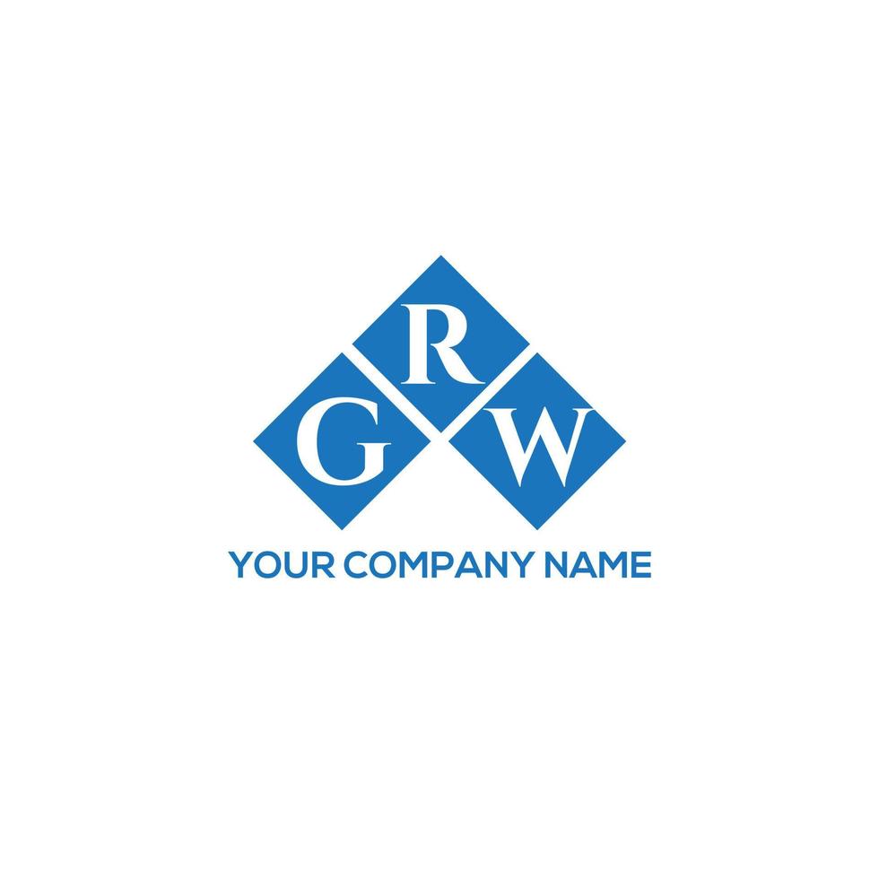 concepto de logotipo de letra de iniciales creativas grw. Diseño de letras grw. Diseño de logotipo de letras grw sobre fondo blanco. concepto de logotipo de letra de iniciales creativas grw. diseño de carta de crecimiento. vector