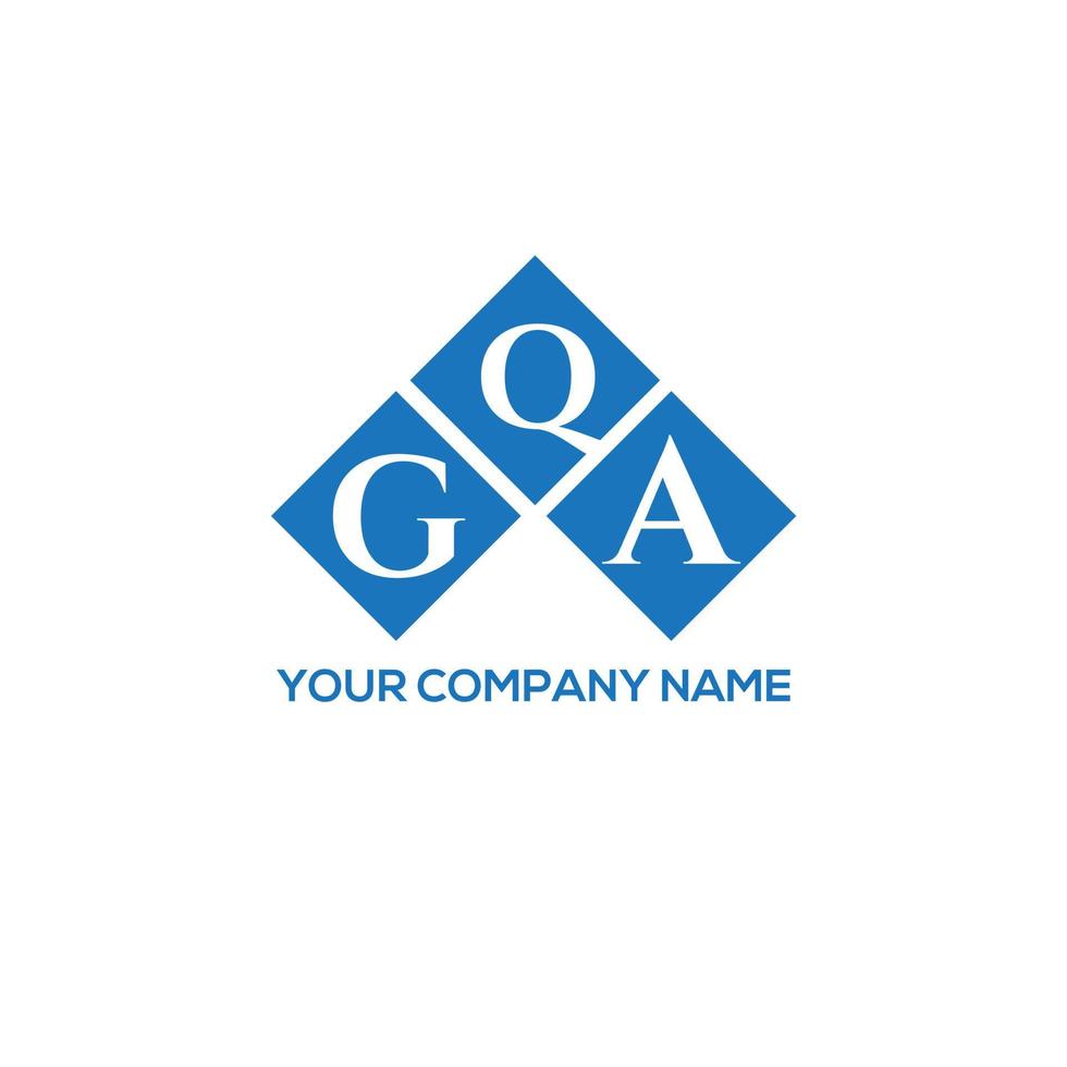 GQA letter logo design on white background. GQA creative initials letter logo concept. GQA letter design. vector