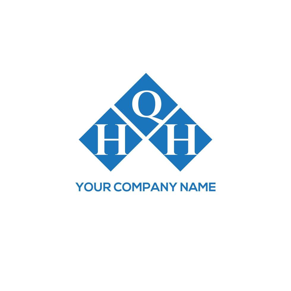 HQH letter logo design on white background. HQH creative initials letter logo concept. HQH letter design. vector