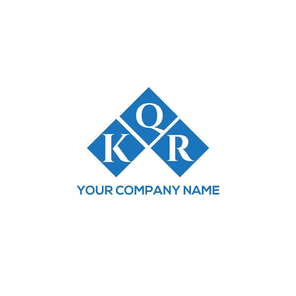 KQR letter logo design on white background. KQR creative initials letter logo concept. KQR letter design. vector