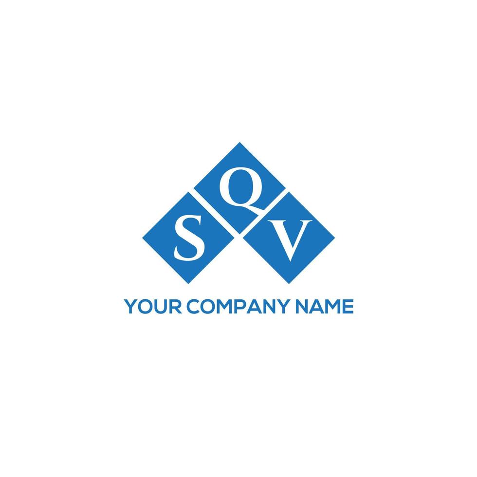 SQV letter logo design on white background. SQV creative initials letter logo concept. SQV letter design. vector