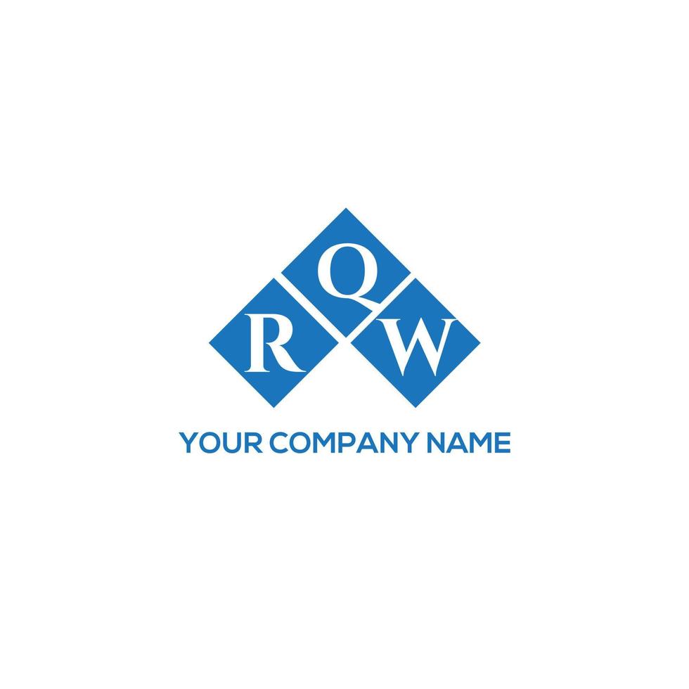 . RQW creative initials letter logo concept. RQW letter design.RQW letter logo design on white background. RQW creative initials letter logo concept. RQW letter design. vector