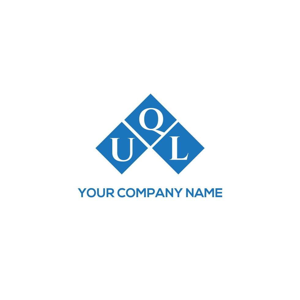 UQL creative initials letter logo concept. UQL letter design.UQL letter logo design on white background. UQL creative initials letter logo concept. UQL letter design. vector