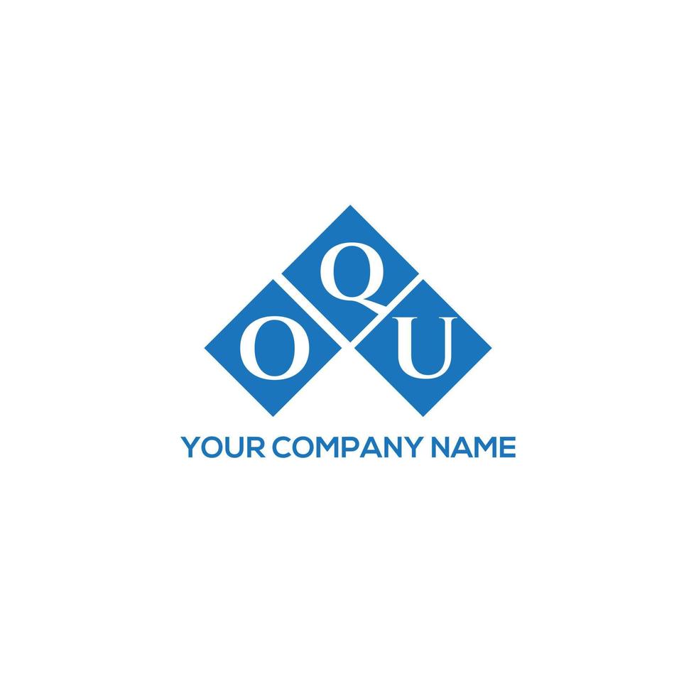 OQU letter logo design on white background. OQU creative initials letter logo concept. OQU letter design. vector