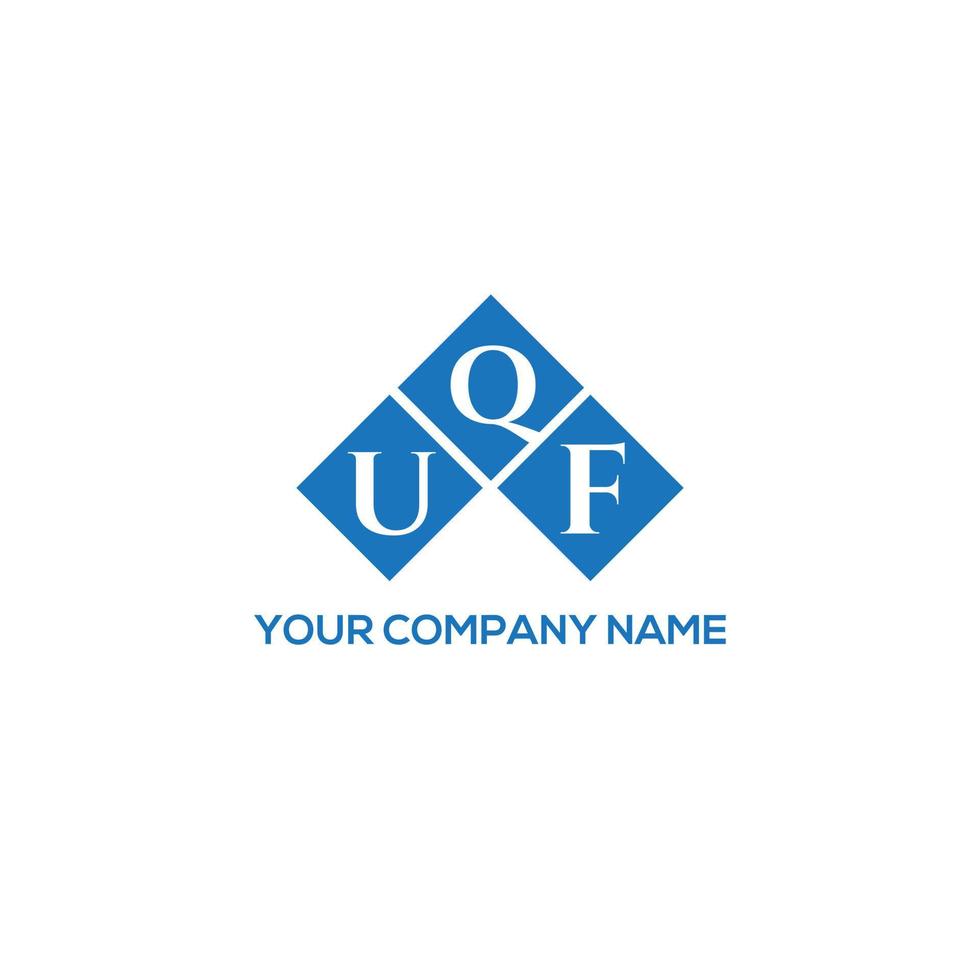 UQF letter logo design on white background. UQF creative initials letter logo concept. UQF letter design. vector